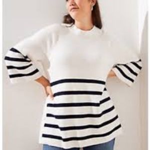 LOFT NWT Striped Sweater Tunic 20/22